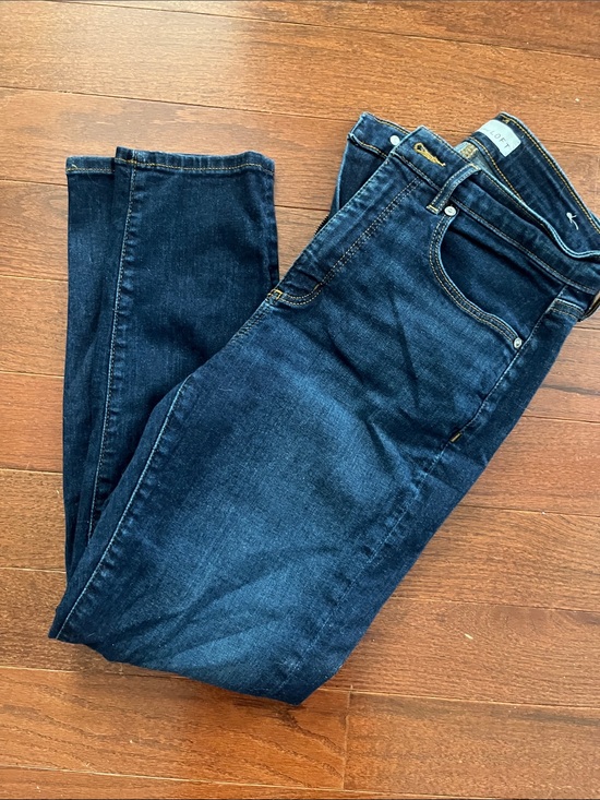 LOFT Denim - LOFT women’s Dark Indigo curvy Straight Jeans